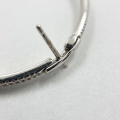 2 Carat Diamond 14k White Gold Hoop Earrings