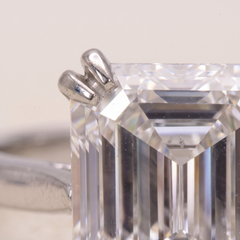 GIA Certified 5 Carat VS2 Emerald Diamond Platinum Ring
