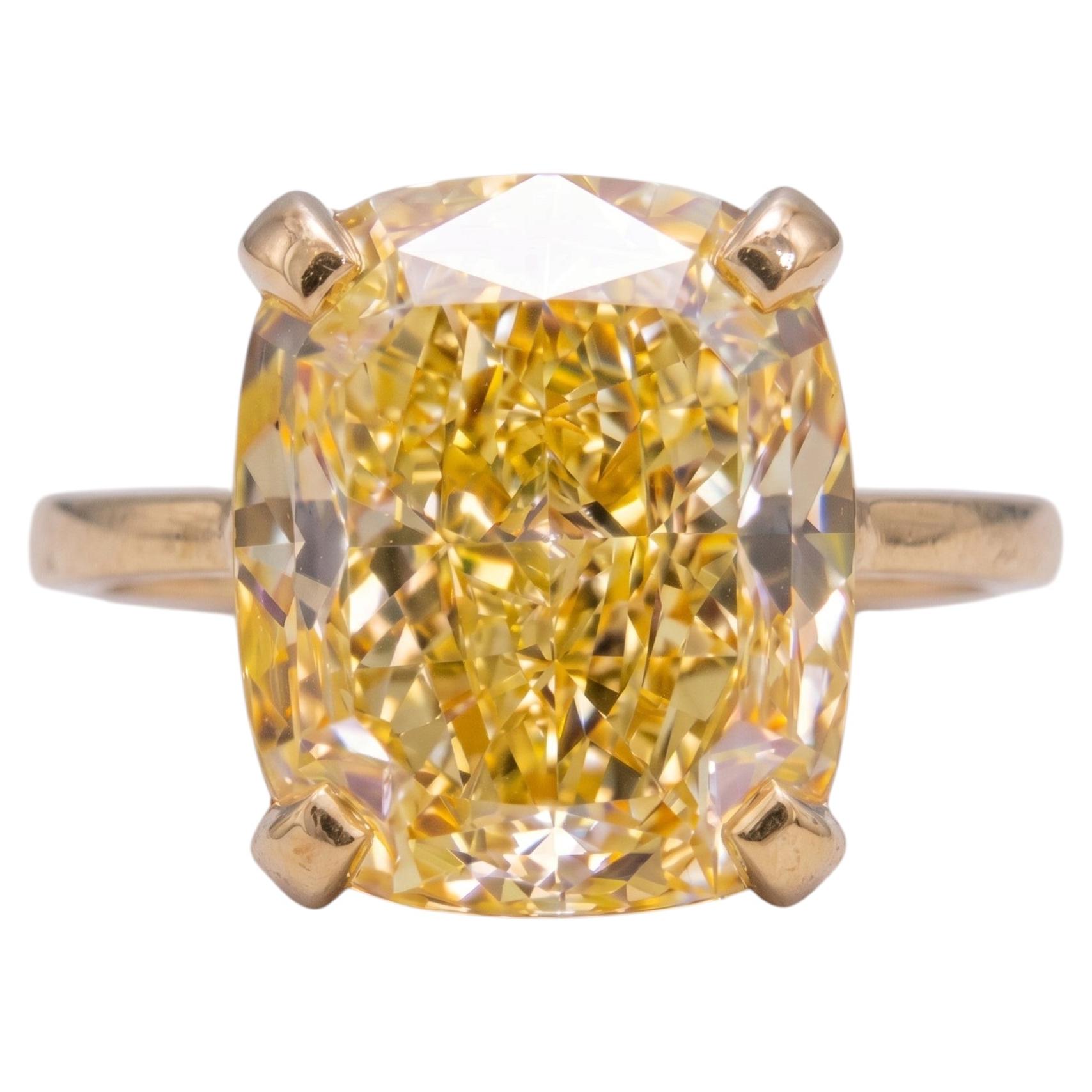 3.03 Carat H VVS2 Old Mine Brilliant Diamond Yellow Gold Ring For Sale ...