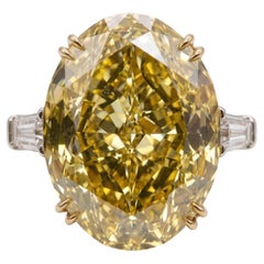 GIA Certified 8 Carat Fancy Brownish Yellow SI1 Oval Diamond Ring