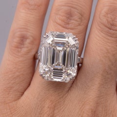 GIA Certified 8.2 Carat Flawless Emerald Diamond White Gold Ring