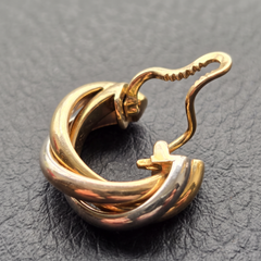Cartier Trinity 18K Yellow White Rose Gold Clip-On Earrings