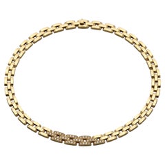 Cartier Panthère Diamond 18K Yellow Gold Link Necklace