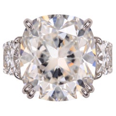 GIA Certified 6 Carat VS2 Cushion Diamond White Gold Ring