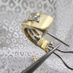 Orecchini a semicircolo CHIMENTO Diamond in oro bicolore 18k