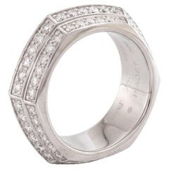 Piaget 3 Carat Diamond 18k White Gold Wide Band Ring