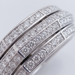Piaget 3 Carat Diamond 18k White Gold Wide Band Ring