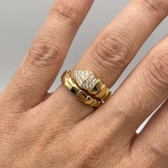 Bvlgari Serpenti Diamond 18K Yellow Gold Ring
