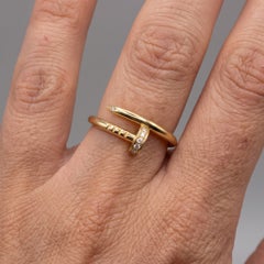 Cartier Juste Un Clou Small Model Diamond 18k Yellow Gold Band Ring
