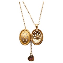 Roberto Coin 18k Yellow Gold Diamond Locket Necklace
