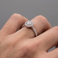 GIA Certified Graff Diamond Halo Ring