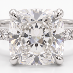 2 Carat G VS1 Cushion Modified Brilliant Diamond White Gold Engagement Ring
