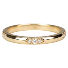 14k Yellow Gold Diamond Eternity Wedding Band