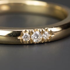 14k Yellow Gold Diamond Eternity Wedding Band