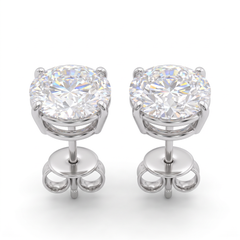 GIA-zertifizierte Ohrstecker mit rundgeschliffenen Brillanten, 6,04 Karat, D, F, SI1