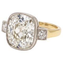 2.02 Carat G VS1 Old Mine Brilliant Diamond Yellow and White Gold Ring