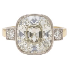 2.02 Carat G VS1 Old Mine Brilliant Diamond Yellow and White Gold Ring