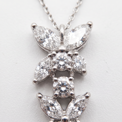 Tiffany & Co. 2 Carat Diamond Victoria Cluster Platinum Pendant Necklace