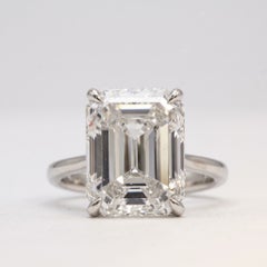 2.07 Carat D Flawless Emerald Cut Diamond White Gold Ring