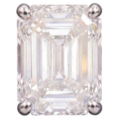 2.07 Carat D Flawless Emerald Cut Diamond White Gold Ring
