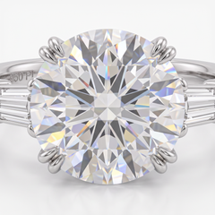 4.26 Carat D Internally Flawless Round Brilliant Diamond White Gold Ring