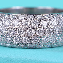 Tiffany & Co. Platinum Pave Diamond Eternity Band Ring