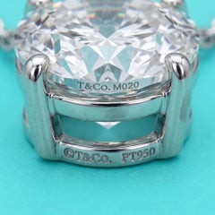 Tiffany Certified 2 Carat Round Diamond Platinum Solitaire Pendant Necklace