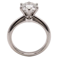 Tiffany & Co. 2 Carat Round Diamond Solitaire Platinum Engagement Ring