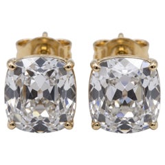 GIA Certified 2 Carat Old Mine Cut Diamond Matching Pair Loose Gemstones
