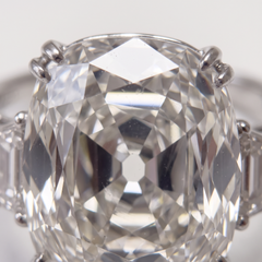 4.02 Carat K SI1 Old Mine Brilliant Diamond Platinum Ring
