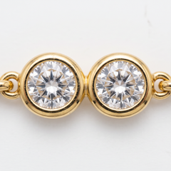 5-Karat-Halskette aus 14-karätigem Gelbgold mit einem natürlichen runden Diamanten aus der Kollektion „Diamonds by the Yard“