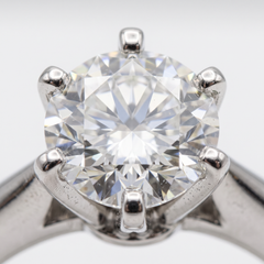 GIA Certified 1.5 Carat F VS1 Diamond Cartier 1895 Engagement Ring