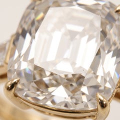 2 Carat D VVS1 Old Mine Brilliant Diamond Yellow Gold Engagement Ring