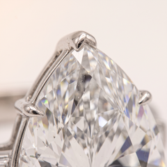 11.36 Carat D Flawless Pear Brilliant Diamond Platinum Engagement Ring