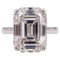 3.01 Carat D Internally Flawless Emerald Cut Diamond Platinum Ring
