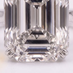 3.01 Carat D Internally Flawless Emerald Cut Diamond Platinum Ring