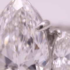 9.05 Carat D Internally Flawless Pear Brilliant Diamond Platinum Ring