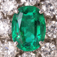 2.7 Carat Green Oval Emerald White Gold Ring
