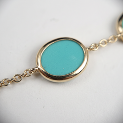 Ippolita Rock Candy – Armband aus 18-karätigem Gelbgold mit türkisfarbenen Steinen in Zargenfassung