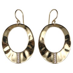 Ippolita Glamazon 18k Yellow Gold Pave Diamond Dangle Drop Earrings