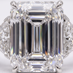 3.11 Carat D Internally Flawless Emerald Diamond White Gold Ring