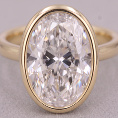 3.01 Carat D Internally Flawless Oval Brilliant Diamond Yellow Gold Ring