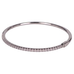 Tiffany & Co. Metro Diamond 18k White Gold Bangle Bracelet