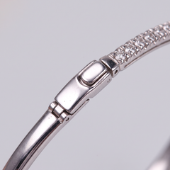 Tiffany & Co. Metro Diamond 18k White Gold Bangle Bracelet