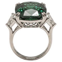 GIA Certified 20 Carat Natural Emerald Diamond Platinum Engagement Ring