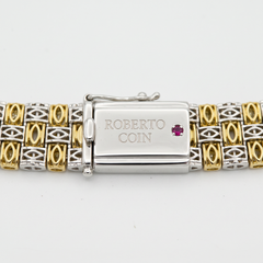 Roberto Coin Appassionata 18K Two-Tone Gold Woven Diamond Necklace