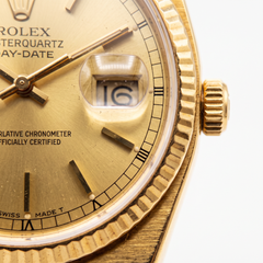 Rolex Oysterquartz Day-Date 18k Yellow Gold Wrist Watch