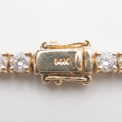 6 Carat Diamond Martini Set 14k Yellow Gold Tennis Bracelet