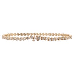 6 Carat Diamond Martini Set 14k Yellow Gold Tennis Bracelet