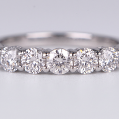 Tiffany & Co. Platinum Round Diamond Wedding Band Ring